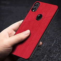 Silikon Hülle Handyhülle Gummi Schutzhülle Tasche Line für Huawei Honor 10 Lite Rot