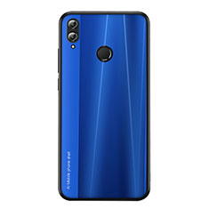 Silikon Hülle Handyhülle Gummi Schutzhülle Tasche Line für Huawei Honor 8X Blau