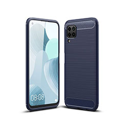 Silikon Hülle Handyhülle Gummi Schutzhülle Tasche Line für Huawei Nova 6 SE Blau