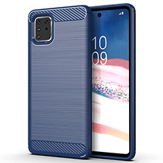 Silikon Hülle Handyhülle Gummi Schutzhülle Tasche Line für Samsung Galaxy Note 10 Lite Blau