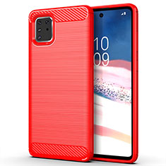 Silikon Hülle Handyhülle Gummi Schutzhülle Tasche Line für Samsung Galaxy Note 10 Lite Rot