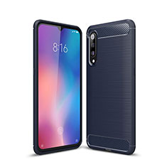 Silikon Hülle Handyhülle Gummi Schutzhülle Tasche Line für Xiaomi Mi 9 Pro Blau