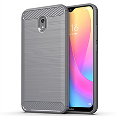 Silikon Hülle Handyhülle Gummi Schutzhülle Tasche Line für Xiaomi Redmi 8A Grau