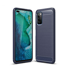 Silikon Hülle Handyhülle Gummi Schutzhülle Tasche Line S01 für Huawei Honor V30 5G Blau