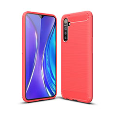 Silikon Hülle Handyhülle Gummi Schutzhülle Tasche Line S01 für Oppo K5 Rot