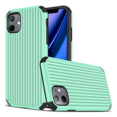 Silikon Hülle Handyhülle Gummi Schutzhülle Tasche Line Z01 für Apple iPhone 11 Cyan