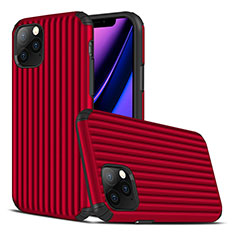 Silikon Hülle Handyhülle Gummi Schutzhülle Tasche Line Z01 für Apple iPhone 11 Pro Rot