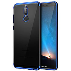 Silikon Hülle Handyhülle Rahmen Schutzhülle Durchsichtig Transparent Matt für Huawei Mate 10 Lite Blau