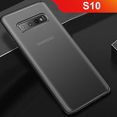 Silikon Hülle Handyhülle Rahmen Schutzhülle Durchsichtig Transparent Matt für Samsung Galaxy S10 Schwarz