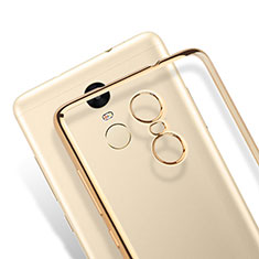 Silikon Hülle Handyhülle Rahmen Schutzhülle Durchsichtig Transparent Matt für Xiaomi Redmi Note 3 Pro Gold