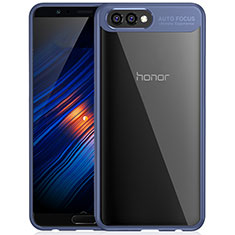 Silikon Hülle Handyhülle Rahmen Schutzhülle Durchsichtig Transparent Spiegel für Huawei Honor V10 Blau