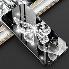 Silikon Hülle Handyhülle Rahmen Schutzhülle Spiegel Blumen für Huawei P30 Schwarz