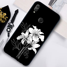 Silikon Hülle Handyhülle Rahmen Schutzhülle Spiegel Blumen S02 für Huawei Honor 10 Lite Weiß