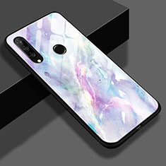 Silikon Hülle Handyhülle Rahmen Schutzhülle Spiegel Modisch Muster für Huawei P30 Lite New Edition Weiß