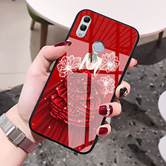 Silikon Hülle Handyhülle Rahmen Schutzhülle Spiegel Motiv Kleid Mädchen für Huawei Honor 10 Lite Rot