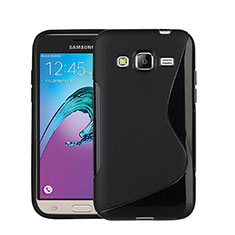 Silikon Hülle Handyhülle S-Line Schutzhülle für Samsung Galaxy Amp Prime J320P J320M Schwarz