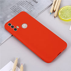 Silikon Hülle Handyhülle Ultra Dünn Flexible Schutzhülle 360 Grad Ganzkörper Tasche für Motorola Moto E20 Rot