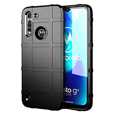 Silikon Hülle Handyhülle Ultra Dünn Flexible Schutzhülle 360 Grad Ganzkörper Tasche für Motorola Moto G8 Power Lite Schwarz