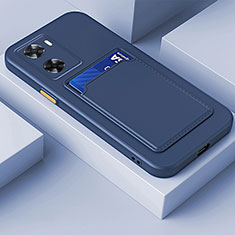 Silikon Hülle Handyhülle Ultra Dünn Flexible Schutzhülle 360 Grad Ganzkörper Tasche für Oppo A57 4G Blau