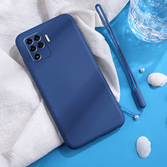 Silikon Hülle Handyhülle Ultra Dünn Flexible Schutzhülle 360 Grad Ganzkörper Tasche für Oppo F19 Pro Blau