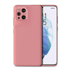 Silikon Hülle Handyhülle Ultra Dünn Flexible Schutzhülle 360 Grad Ganzkörper Tasche für Oppo Find X3 Pro 5G Rosa