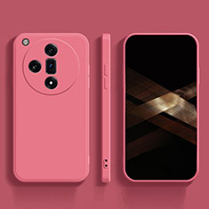 Silikon Hülle Handyhülle Ultra Dünn Flexible Schutzhülle 360 Grad Ganzkörper Tasche für Oppo Find X7 Ultra 5G Pink