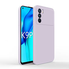 Silikon Hülle Handyhülle Ultra Dünn Flexible Schutzhülle 360 Grad Ganzkörper Tasche für Oppo K9 Pro 5G Helles Lila