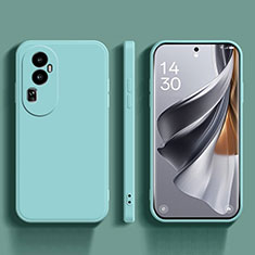 Silikon Hülle Handyhülle Ultra Dünn Flexible Schutzhülle 360 Grad Ganzkörper Tasche für Oppo Reno10 Pro+ Plus 5G Cyan