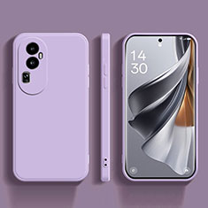 Silikon Hülle Handyhülle Ultra Dünn Flexible Schutzhülle 360 Grad Ganzkörper Tasche für Oppo Reno10 Pro+ Plus 5G Helles Lila