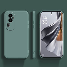 Silikon Hülle Handyhülle Ultra Dünn Flexible Schutzhülle 360 Grad Ganzkörper Tasche für Oppo Reno10 Pro+ Plus 5G Nachtgrün