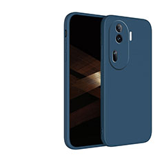 Silikon Hülle Handyhülle Ultra Dünn Flexible Schutzhülle 360 Grad Ganzkörper Tasche für Oppo Reno11 Pro 5G Blau