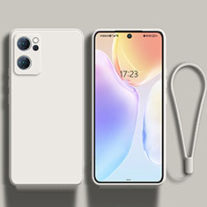 Silikon Hülle Handyhülle Ultra Dünn Flexible Schutzhülle 360 Grad Ganzkörper Tasche für Oppo Reno7 SE 5G Weiß