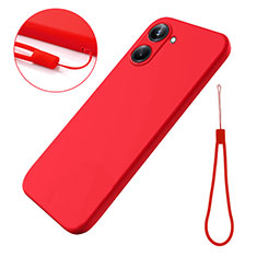 Silikon Hülle Handyhülle Ultra Dünn Flexible Schutzhülle 360 Grad Ganzkörper Tasche für Realme 10 4G Rot