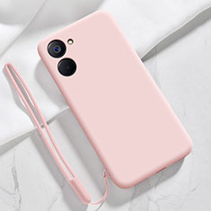 Silikon Hülle Handyhülle Ultra Dünn Flexible Schutzhülle 360 Grad Ganzkörper Tasche für Realme 10S 5G Rosa