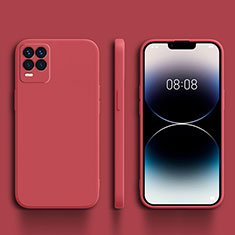 Silikon Hülle Handyhülle Ultra Dünn Flexible Schutzhülle 360 Grad Ganzkörper Tasche für Realme 8 4G Rot