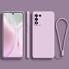 Silikon Hülle Handyhülle Ultra Dünn Flexible Schutzhülle 360 Grad Ganzkörper Tasche für Realme 9 SE 5G Helles Lila