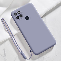 Silikon Hülle Handyhülle Ultra Dünn Flexible Schutzhülle 360 Grad Ganzkörper Tasche für Realme Narzo 50A Lavendel Grau