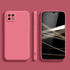 Silikon Hülle Handyhülle Ultra Dünn Flexible Schutzhülle 360 Grad Ganzkörper Tasche für Samsung Galaxy A22 5G Pink