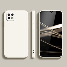Silikon Hülle Handyhülle Ultra Dünn Flexible Schutzhülle 360 Grad Ganzkörper Tasche für Samsung Galaxy A22s 5G Weiß