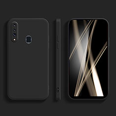 Silikon Hülle Handyhülle Ultra Dünn Flexible Schutzhülle 360 Grad Ganzkörper Tasche für Samsung Galaxy A40s Schwarz