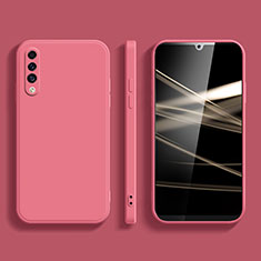 Silikon Hülle Handyhülle Ultra Dünn Flexible Schutzhülle 360 Grad Ganzkörper Tasche für Samsung Galaxy A50 Pink