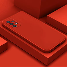 Silikon Hülle Handyhülle Ultra Dünn Flexible Schutzhülle 360 Grad Ganzkörper Tasche für Samsung Galaxy A52 5G Rot