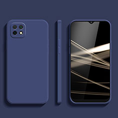 Silikon Hülle Handyhülle Ultra Dünn Flexible Schutzhülle 360 Grad Ganzkörper Tasche für Samsung Galaxy F42 5G Blau