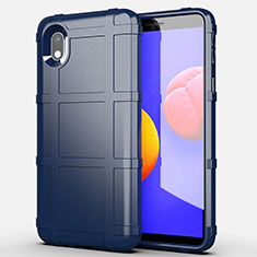 Silikon Hülle Handyhülle Ultra Dünn Flexible Schutzhülle 360 Grad Ganzkörper Tasche für Samsung Galaxy M01 Core Blau
