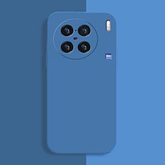 Silikon Hülle Handyhülle Ultra Dünn Flexible Schutzhülle 360 Grad Ganzkörper Tasche für Vivo X90 Pro 5G Blau