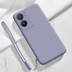 Silikon Hülle Handyhülle Ultra Dünn Flexible Schutzhülle 360 Grad Ganzkörper Tasche für Vivo Y35m 5G Lavendel Grau