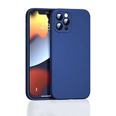 Silikon Hülle Handyhülle Ultra Dünn Flexible Schutzhülle 360 Grad Ganzkörper Tasche G01 für Apple iPhone 13 Pro Max Blau