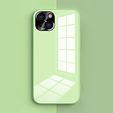 Silikon Hülle Handyhülle Ultra Dünn Flexible Schutzhülle 360 Grad Ganzkörper Tasche G01 für Apple iPhone 14 Plus Armee-Grün