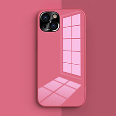 Silikon Hülle Handyhülle Ultra Dünn Flexible Schutzhülle 360 Grad Ganzkörper Tasche G01 für Apple iPhone 14 Plus Pink