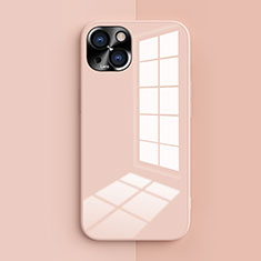 Silikon Hülle Handyhülle Ultra Dünn Flexible Schutzhülle 360 Grad Ganzkörper Tasche G01 für Apple iPhone 14 Plus Rosa